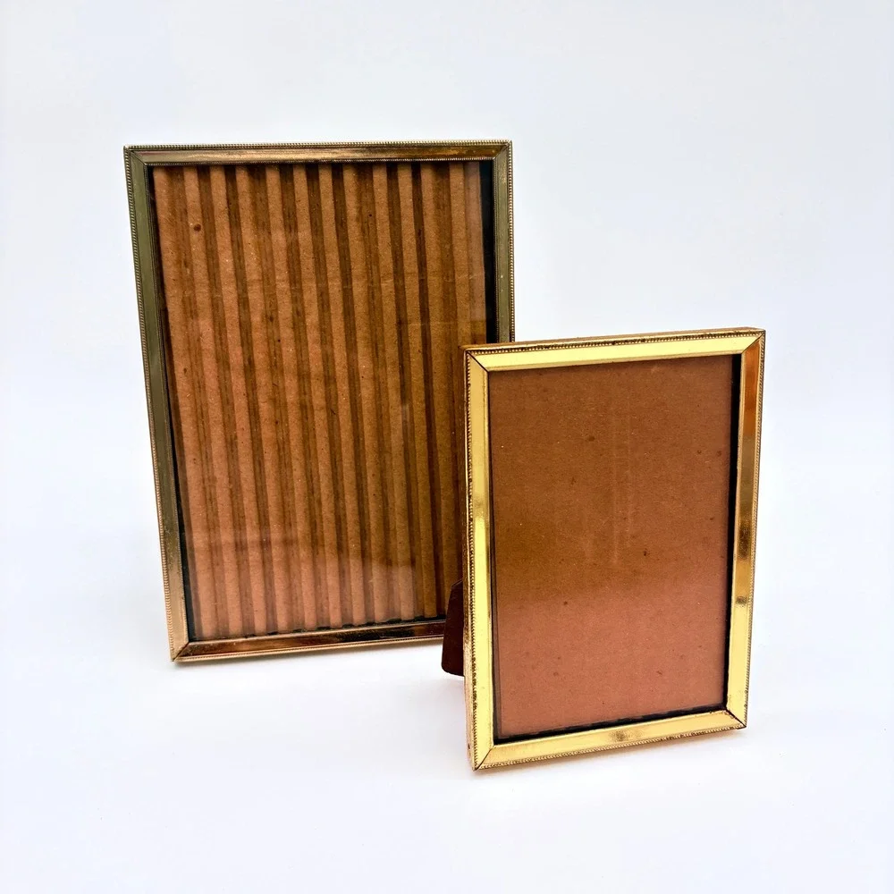 Vintage Gold Picture Frame Set 5x7 & 3.5x5 Hollywood Regency Gallery Wall